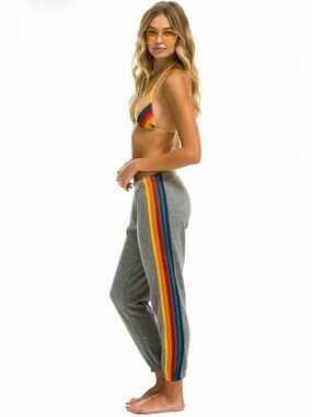 NWT - Aviator Nation - Women’s 5 Stripe Sweatpant - Heather